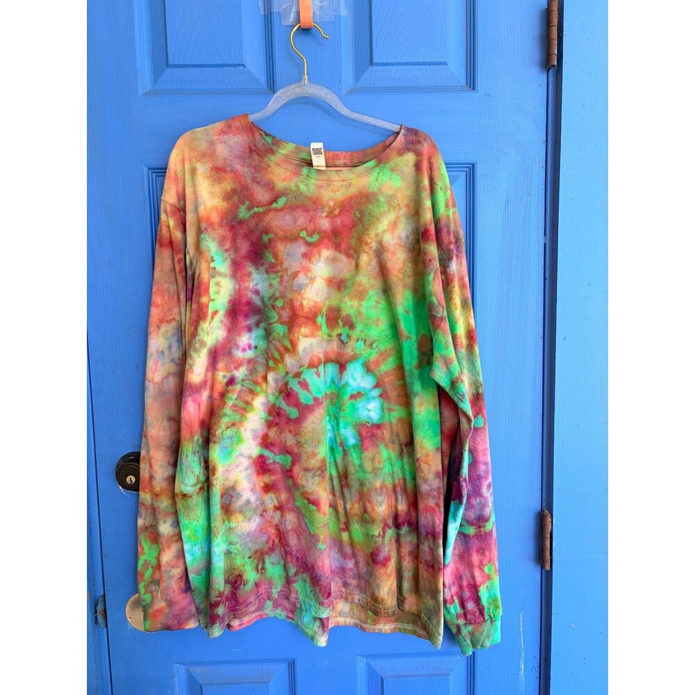 Handmade tie dye long sleeve t-shirt mens XL ready to ship!